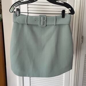 Sage green skirt and belt